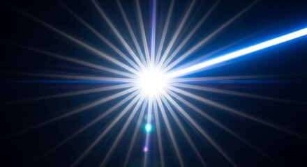 Bright Light Beam Explosion Starburst.