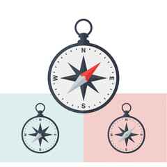 A detailed illustration of a compass, showing the cardinal directions and a needle pointing north.