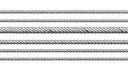 Rope isolated on transparent background is a strong cord made by twisting together strands of natural or synthetic fibers, used for securing or pulling