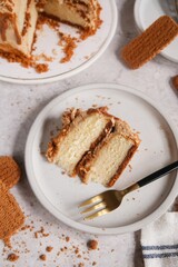 Homemade Cokkie butter cake with buttercream frosting