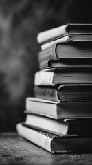 Minimalist Vertical Book Stack