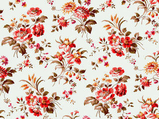 seamless pattern with flowers