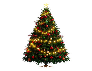 Fototapeta premium Festive Holiday Christmas Tree, Transparent PNG