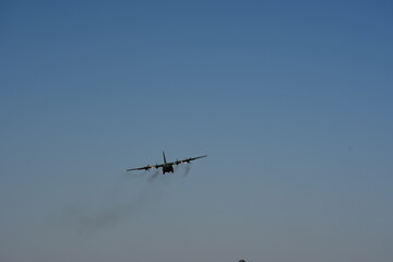 Hercules aircraft flying in the sky