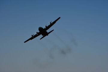Hercules aircraft flying in the sky