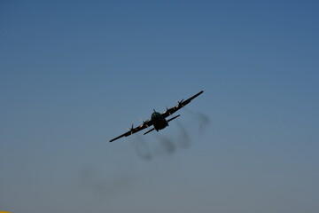 Hercules aircraft flying in the sky