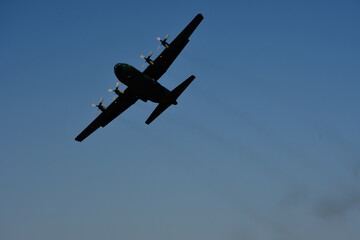 Hercules aircraft flying in the sky