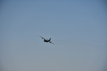 Hercules aircraft flying in the sky