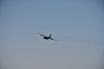 Hercules aircraft flying in the sky
