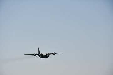 Hercules aircraft flying in the sky