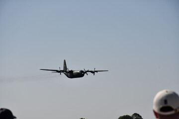 Hercules aircraft flying in the sky