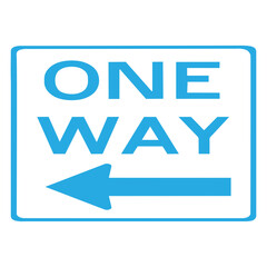 One way road sign
