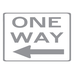 One way road sign