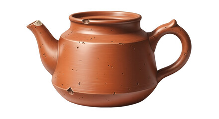 clay jug isolated on white background