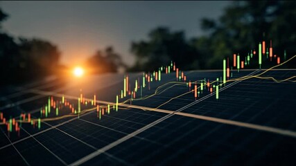 Financial data on solar panel - Powered by Adobe
