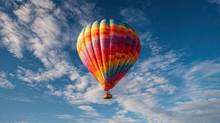 Fototapeta premium Colorful hot air balloon in sky
