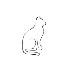 vector illustration of a cat