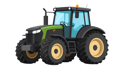 TRACTOR isolated on white background