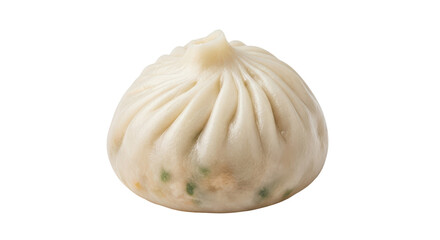 Isolated xiao long bao is a Chinese steamed bun filled with a savory pork broth dumpling