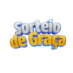 Sorteio de graca 3d PNG Transparente