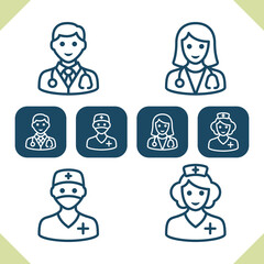 Medical Staff Icons