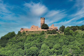 Ansicht der M&uuml;hlburg - eine von den Drei Gleichen Burgen in Th&uuml;ringen
