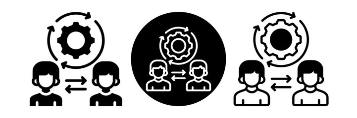 Change Management Icon Glyph & Mixed Style Collection Set