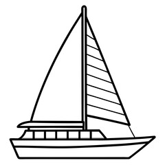 Catamaran Line Vector