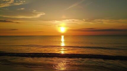 Sunrise & Sunset Coastal Landscapes: Orange/Red Sky Reflections, Blue Ocean Waves & Summer Beach Vistas