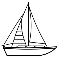 Catamaran Line Vector