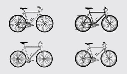 vintage mountain bike.eps