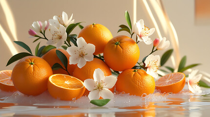 Fresh Orange Slice Seamless Wallpaper