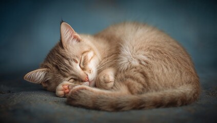 Fototapeta premium cat lying on a bed