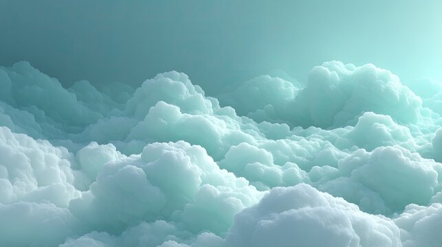 Abstract Blue Clouds Dramatic Weather Atmosphere Cinema 4D Render