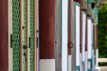 doors of the Buddhist temple buildings