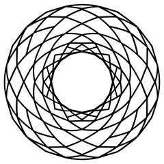 Spiral Hoop Earrings line art vector