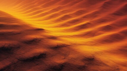 Abstract Golden Orange Desert Sand Dunes With Rippling Wave Patterns image photo