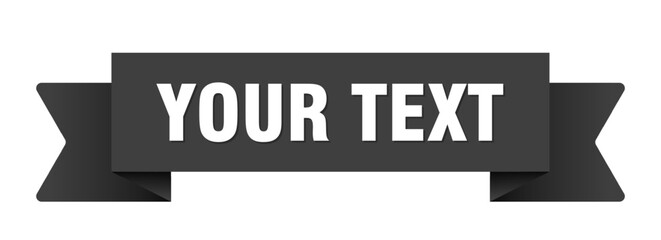 your text ribbon isolated on transparent background. your text ribbon