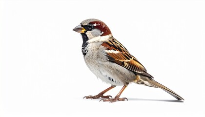 female cardinal isolated on white