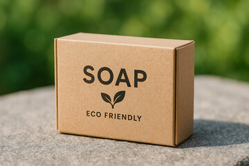 Eco Packaging Mockup Among Tropical Leaves – Petal Orbit Angle