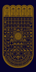Thai Lanna Buddhist Art Vector – Buddha’s Footprints with Sacred Motifs