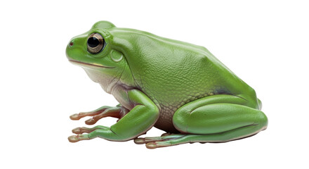 Isolated Green Tree Frog, Australian wildlife amphibian species from Australia and New Guinea