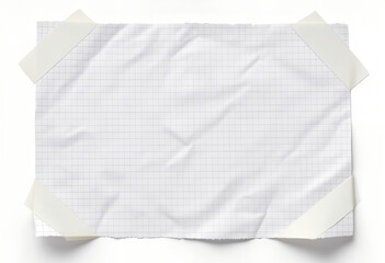 Obraz premium Crumpled Graph Paper Texture