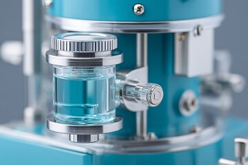 Detailed view of rotary evaporator concentrating biochemical solution under vacuum