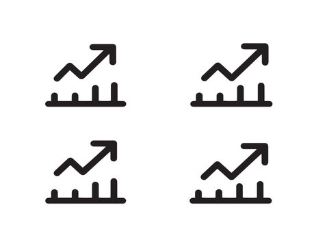 Increase And Decrease Symbol Minimal Line Art Vector