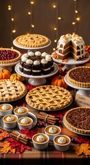 Fototapeta premium Assortment of autumnal desserts