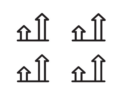 Professional Increase And Decrease Icons Outline Vector Illustration