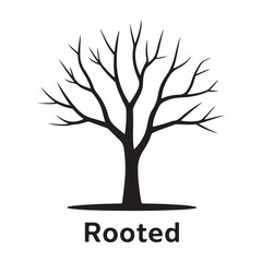 Black Tree Silhouette Vector illustration eps