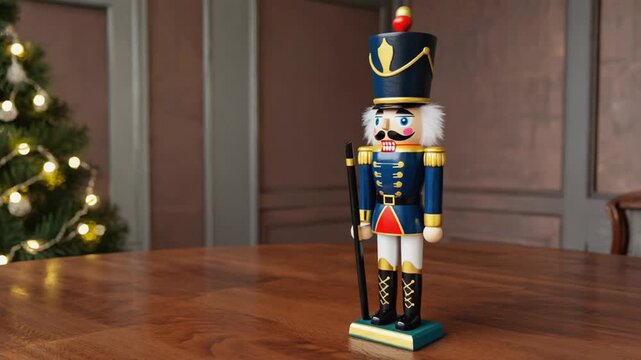 Nutcracker figure at Christmas.