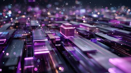 Digital Pathway: Futuristic digital landscape of interconnected circuits and glowing data streams, representing the intricate pathways of information in the digital age.